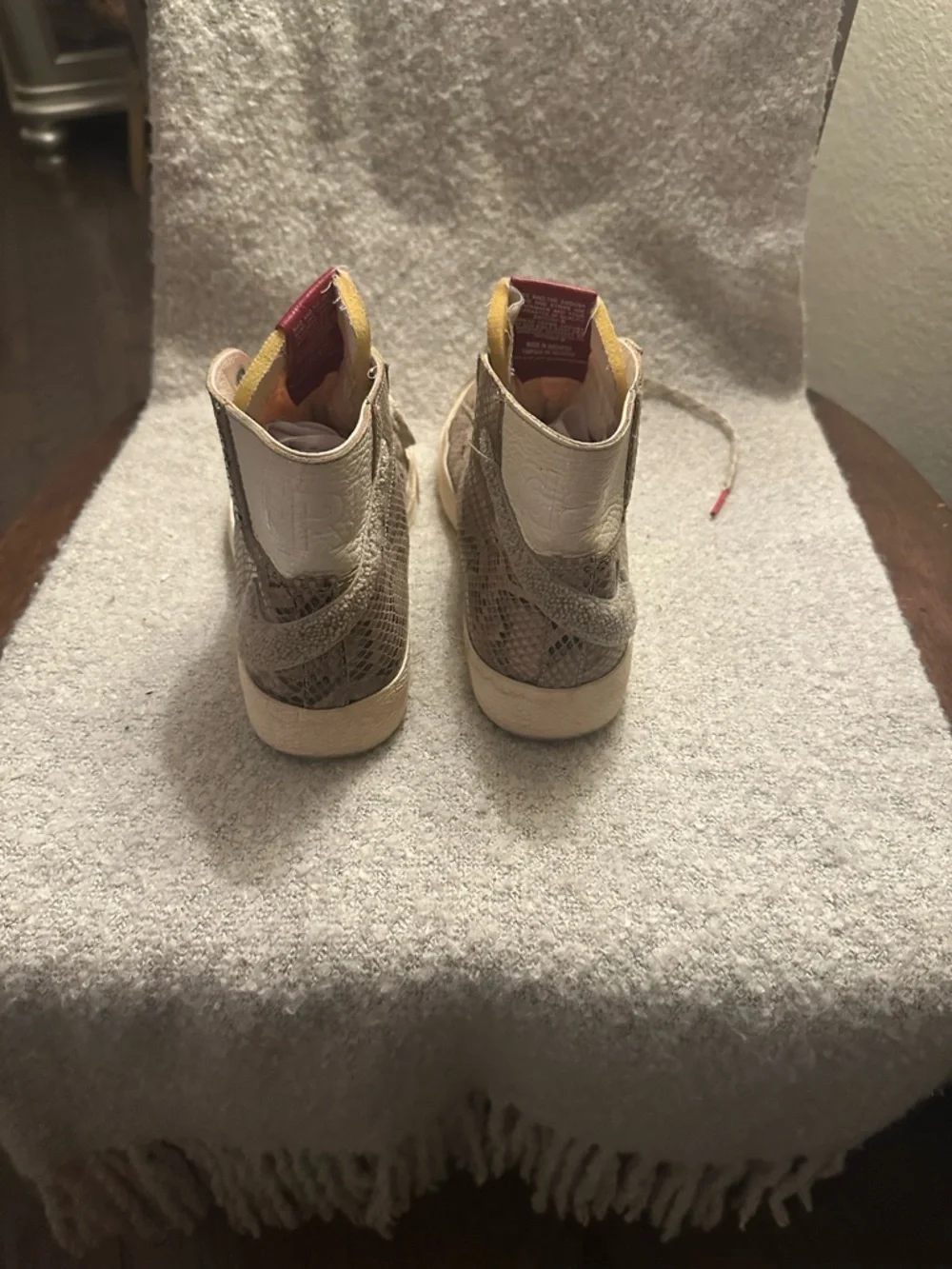 Nike Unisex Mid-Top Snake Print Sneakers in Brown